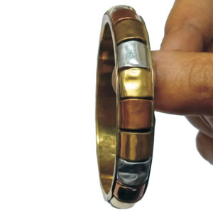 S9001-18 - Aadhyathmik Dhanakarshan Triloha Bracelet for Lakshmi Kataksh 10grams 60mm Dia with Manufacturing Dints