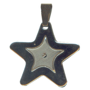 S9058-220 - Aadhyathmik Nakshatra Pendant White Metal 1inch 4grams To Shine in All Forms of Life