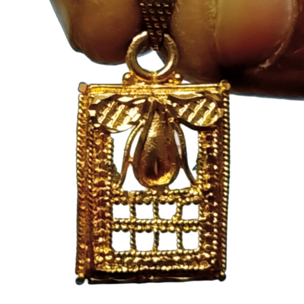 S9058-240 - Aadhyathmik Gruha Lakshmi Pendant Mixed Metal 1inch 2grams