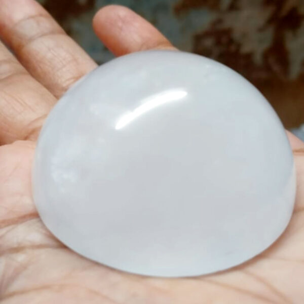 S9063-32 - Aadhyathmik Surya Shila for Panchayatan Puja 2Inch 92Grams Hemisphere Igloo Shape with Natural Scars Cuts and Inclusions - Image 2