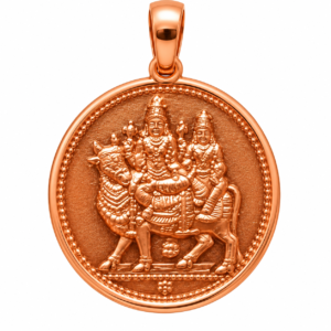Buy Pradosha Murthy Shiv Parvathi on Bull Pendant Copper