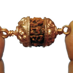 S9038-57 - Aadhyathmik Panchamukhi Rudraksha Pendant Panchalogam Panchaloha Panchdathu 20mm 26grams