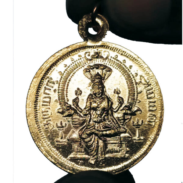 S9058-293 - Aadhyathmik Consecrated Karumari Amman Pendant Copper 1inch 5grams