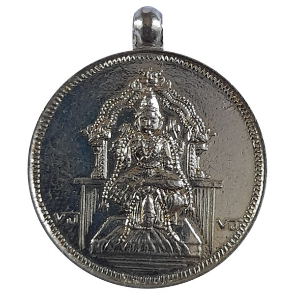 S932938-02 - Aadhyathmik Sri Renuka Parameswari Copper Pendant Renuka Parameshwari Kavach Locket 1inch 5grams