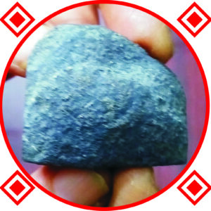 S9039-47-02 - Aadhyathmik Natural Swarnamukhi Ambika Devi for Panchayatan Puja 1.5inch 46grams with Ambika Face Slighty Visible from one Angle
