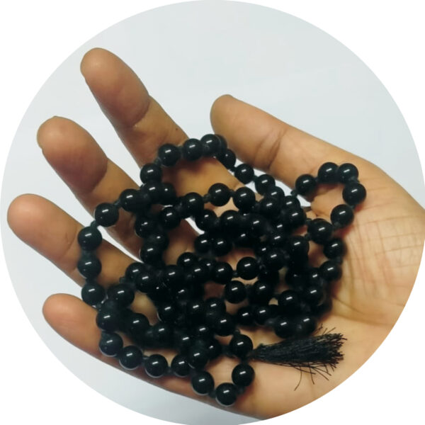 S9092-41 - Naragosha Nivaran Mala Nalla Poosalu Karuppu Mani Aadhyathmik Energised 108 Beads - Image 2