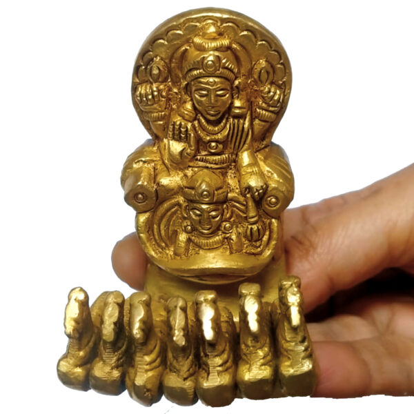 Surya Bhagwan Brass Idol Aadhyathmik Consecrated 3inch 488grams - S9031-69