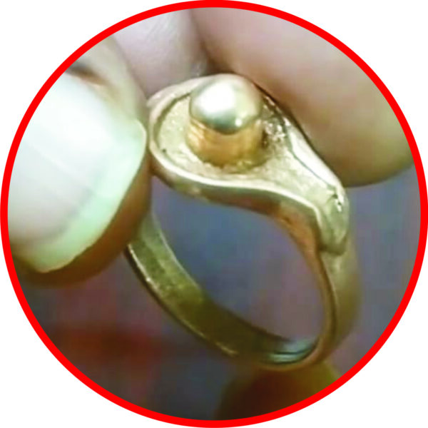 S943888 - Aadhyathmik Aimpon Panchalogam Sivalingam Ring Panchaloha Jaldhari Ring 5 Metals Panchadhatu Ring