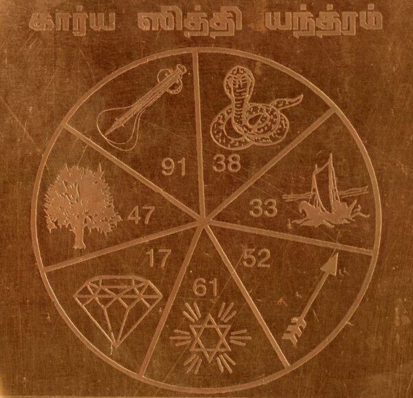 Y20 – Aadhyathmik Karia Siddhi Yantra Karya Siddhi Yantram Yendram In Copper - Image 2