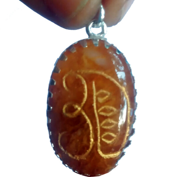 S9058-327 - Aadhyathmik RajaYoga Guru Rathna Mantra Silver Pendant Kavach Remedy for Vivaha Dosh Vyapar Udyog Dhan Prapthi Overseas Opportunities Good Health Happy Family Life and Children 1½inch 12grams