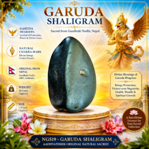 NGS19 - Garuda Shaligram Aadhyathmik Original Natural Sacred from Nepal Gandhaki Nadhi 1.75inch 26grams