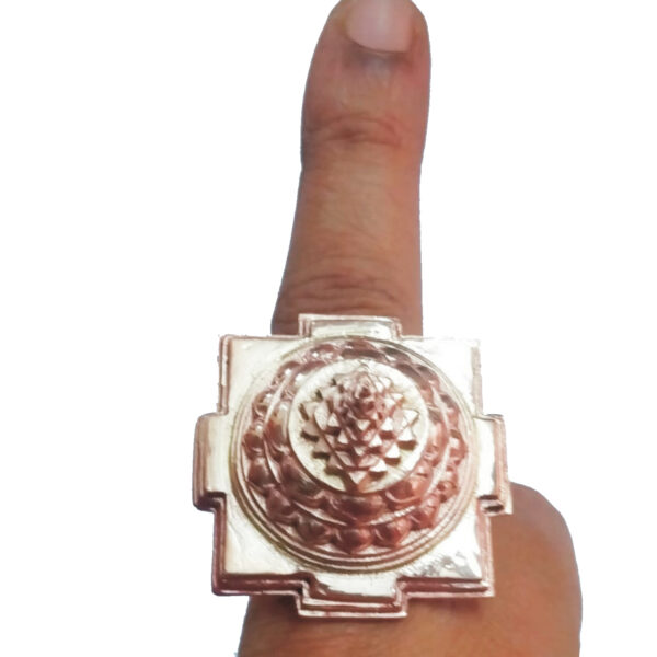 S9034-18 - Aadhyathmik Powerful Consecrated Vishesh Aimpon Panchaloha Panchalogam SriYantra Vungaram SriChakra Ring