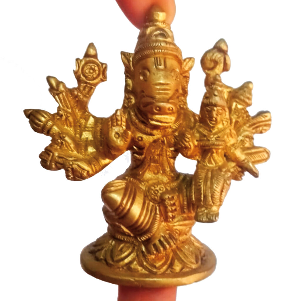Varahaar S9031-72 - Aadhyathmik Bhu Varaha Bhoo Varahar Swamy Brass 3inch ...