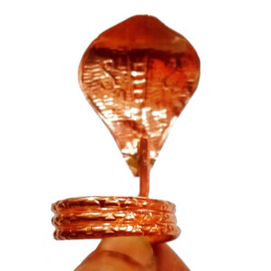 S9031-73-03 – Aadhyathmik Nagabharanam EkaSiras Nag Sarp Copper Idol 2inch 14grams