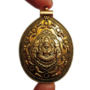 S9058-339 - Aadhyathmik Maha Lakshmi Multi Metal Pendant 2.5 inch 18 grams