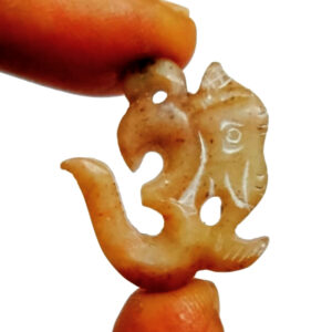 S9058-348 - Consecrated Pranavakshara Subhadrishti Ganesh Uparathna Pendant 1inch 6grams