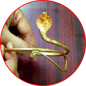 S9001-40 - Aadhyathmik Rahu Kethu Arm Cuff Sarpa Anklet Naga Kankanam Padha Bushanam Nagam Kaapu Nanukkal Valayam Nag Paayal Kangan Panchaloha Panchdathu