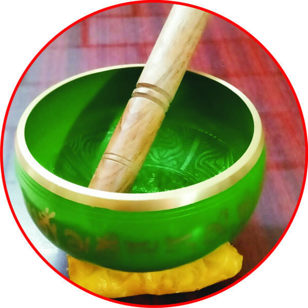 S9002-11 - Aadhyathmik 100% Original Tibetian Singing Bowl For Healing Meditation Yoga Om Chanting Bowl 5.5inch 912grams