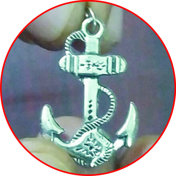 S9072-04 - Langar Raksha Pendant for Stability in Career and Stable Mind 1inch Multi Metal Pendant Made and Mixed with Tiny Parts of Ship Nail and HorshShoe