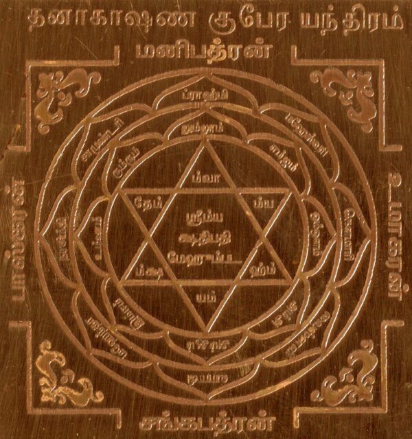 Dhanakarshana Kuberan Yantram Kubera Dhanakarshana Yantram Yendram In Copper- A2013 - Image 2