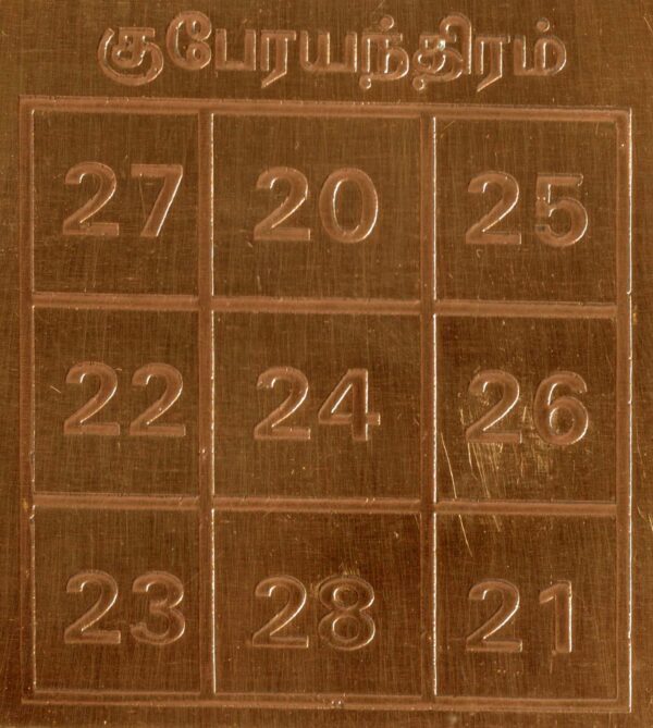 Y14 - Aadhyathmik Kuberan Yen Yantra in Copper - Image 2