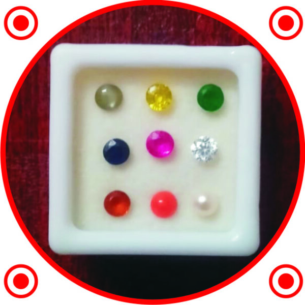 S9056-11-02 - Aadhyathmik Natural Activated Original Navarathnas Except Diamond
