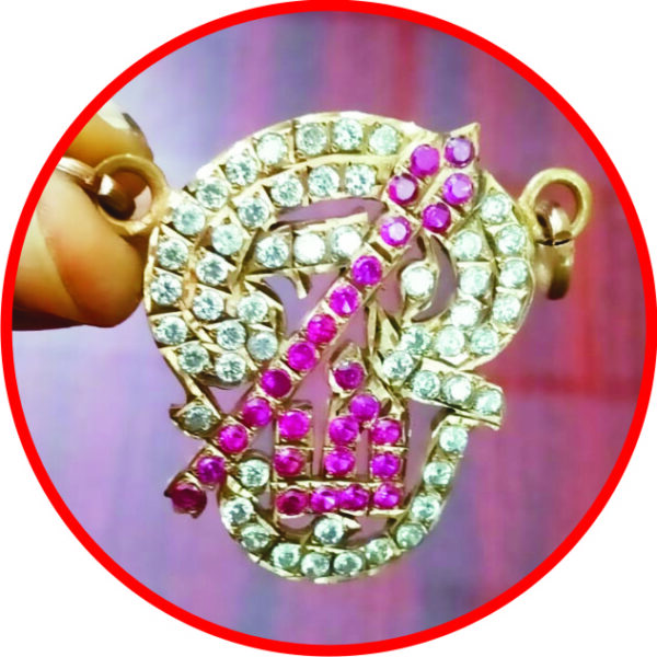 Aadhyathmik Subrahmanya Soolam Aimpon Vetri Vel Panchalogam Skandha Panchdathu Velayudham Panchaloha Pendant 1.75inch 15grams – S9038-79-03