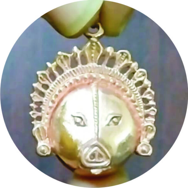 S9038-58-03 – Aadhyathmik Varahi Pendant Panchalogam Panchaloha Panchdathu Aimpon 1.25inch 9grams