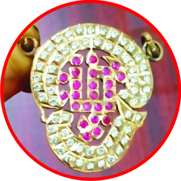 S9038-79-05 – Aadhyathmik Om Aimpon Panchdathu Panchalogam Panchaloha Pendant 1.75inch 15grams