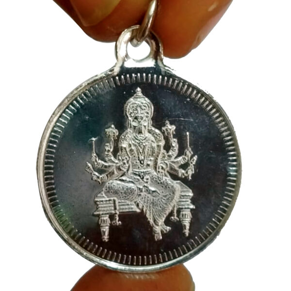 S9058-338-C – Aadhyathmik Varahi Varagi Ragi Ceppu Locket Taamba Kavach Copper Pendant Silver Polish 1inch 5grams