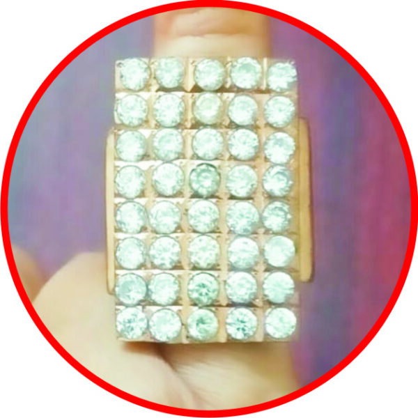 S9034-34 - Aadhyathmik Dhanakarshan Lakshmi Kataksh Aimpon Modhiram Panchaloha Vungaram Panchdathu Angooti Panchalogam Ring