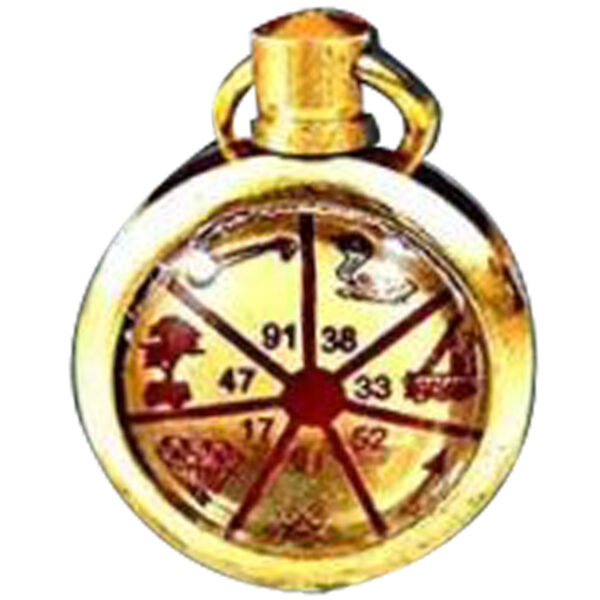S9058-390-02 – Aadhyathmik Karya Sidhi Yantra Mantra Tantra Ashtaloha Pendant 1inch