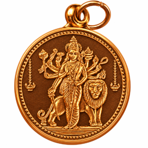 CP70 - Maa Vaishnodevi Durga Parvathi Devi Copper Pendant Kavach