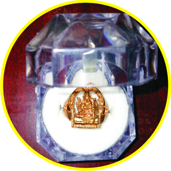 S9034-35 - Aadhyathmik Devi Amma Aimpon Modhiram Panchaloha Vungaram Panchdathu Angooti Panchalogam Ring 7grams