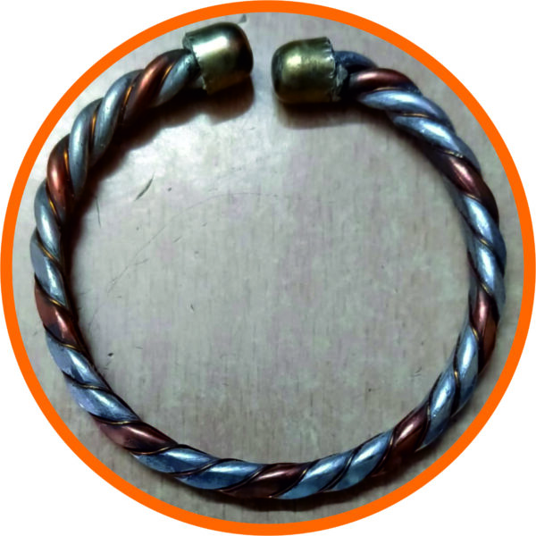 S9001-52-04 – Aadhyathmik Mishrit Dathu Kada Mixed Metal Adjustable Bracelet Mishrama Loha Kankanam Kalapu Uloga Murukku Kaapu For Evil Eye Removal Good Health Aakarshan