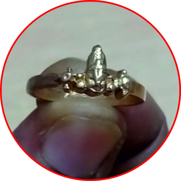 S9034-36 - Aadhyathmik Balaji Tirumala Tirupati Venkateswara Swamy Powerful Consecrated Aimpon Modhiram Panchaloha Vungaram Panchdathu Angooti Panchalogam Ring 2grams