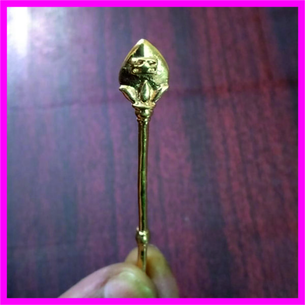 5LI0003 - Aadhyathmik VetriVel Subrahmanya Karthikeya Skandha Murugan Vijaya Soolam Panchaloha Aimpon Panchalogam Panchdathu Idol 3inch 4grams