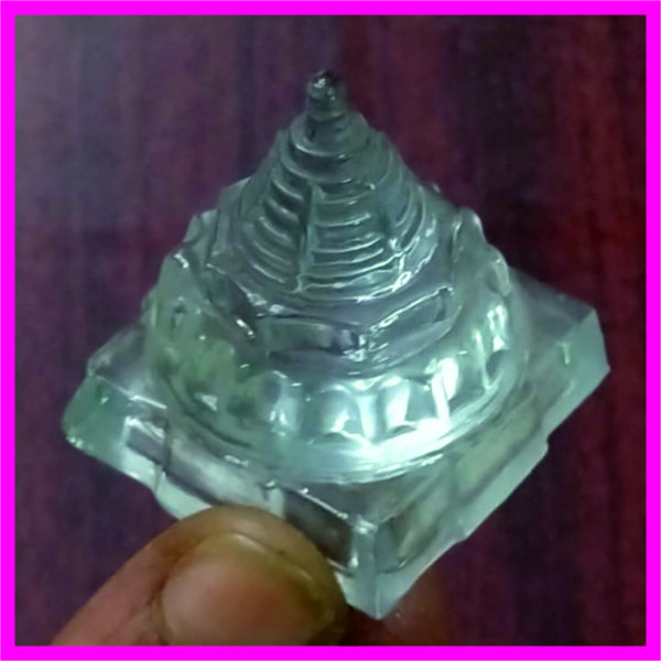 CV0001 - Aadhyathmik SriChakra Maha Meru (Made of Powerful Crystal Not Sphatik) 1.75inch 40grams