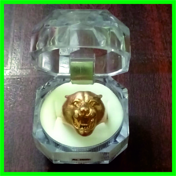 5LR0006 – Aadhyathmik Powerful Durga Vyagra Puli Tiger Panchaloha Aimpon Panjalogam Panchalogam Panchadathu Ring
