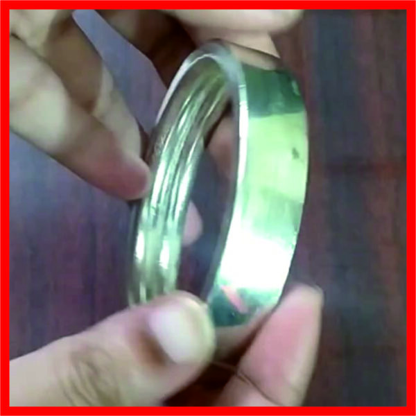 HSBSP0001 - Aadhyathmik Rare Heavy Special Black Horse Shoe Bracelet Kale Gode Ka Naal Kada S_Plated 168grams