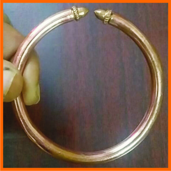 5LB1 - Aadhyathmik Thayath Panchaloha Bracelet Panchalogam Kaapu Aimpon Kankanam Taweez Panchadathu Kada with Screw to Open