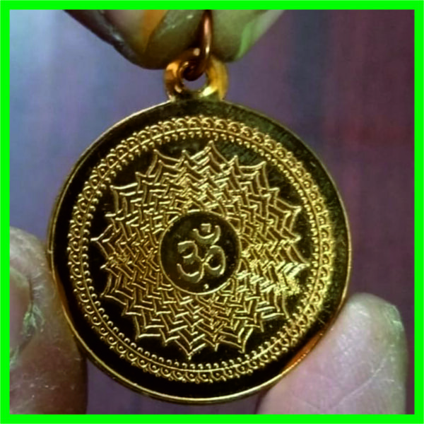 CP285 - Aadhyathmik Sahasrara Chakra Copper Pendant 30mm 10grams - Image 2