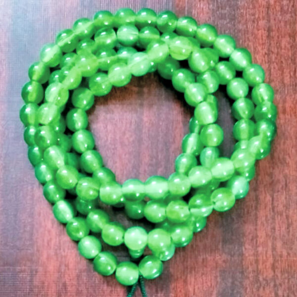 Ker-M-G1 - Aadhyathmik Danadipa Mala Green Trayambakasaka Mala 10mm 108Beads