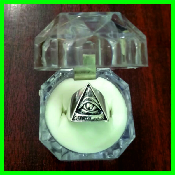 MMR0002 - Aadhyathmik Nazar Angooti Naragosha Vungaram Kan Drishti Modhiram Evil Eye Mixed Metal Ring