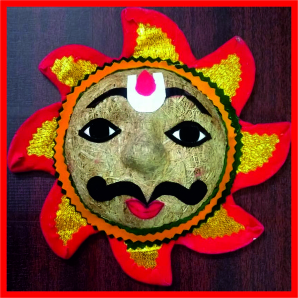VVSM1 - Aadhyathmik Sugandhimoola Surya To Hang in Front of House For Protection Health Wealth 7inch 74grams