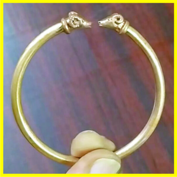 5LB2 - Aadhyathmik Agni Deva Panchaloha Bracelet Mesha Panchalogam Kaapu Angaraka Vahan Bahuroma Aimpon Kankanam Lomashah Panchadathu Kada Adjustable 20grams