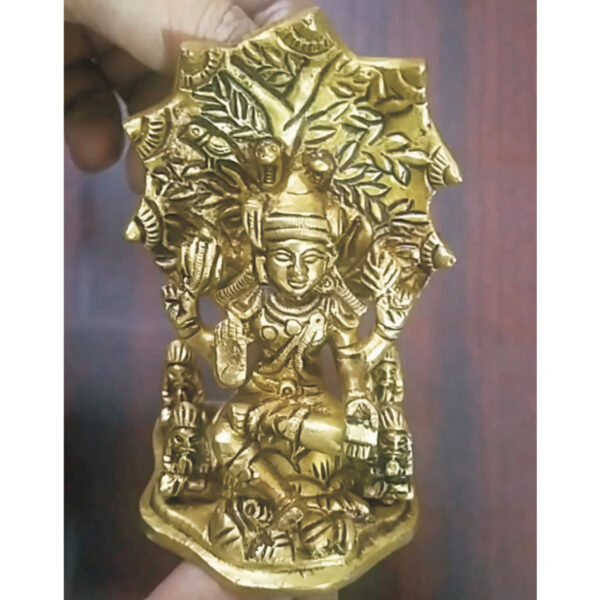 Bi6 - Aadhyathmik Dakshinamurthy Peethal Vigraha Dakshina Moorthy Brass Idol Datchina Murthy Pithalai Silai Medha DakshinaMoorthy Ithadi Vigraham 4inch 380grams