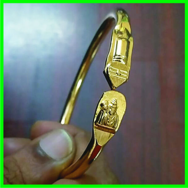 CB3 - Aadhyathmik Subrahmanya Vel Karthikeya Soolam Pure Copper Kada Superior Quality Bangle Bracelet 40grams