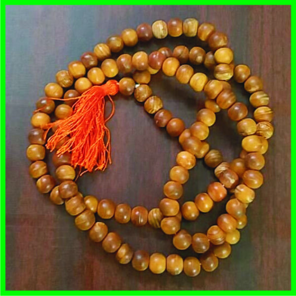 Dev-Mal1 - Aadhyathmik Natural Pavithra Pavana Devadaru Mala 10mm 108Beads