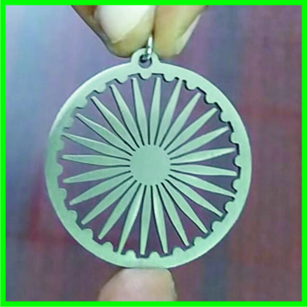 MMP11 - Aadhyathmik Chakra Mixed Metal Pendant 1.5inch 10grams